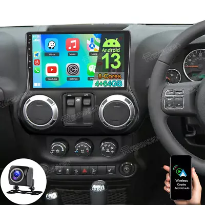 8-Core CarPlay Android 13 Car GPS Radio 4+64GB For Jeep Wrangler 3 JK 2011-2014 • $378.99