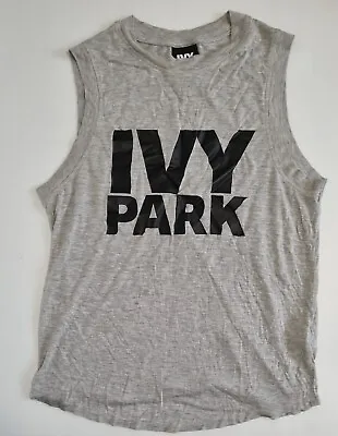 $27 • Buy Ivy Park Sleeveless Tank Top Singlet Grey Size S - NWOT