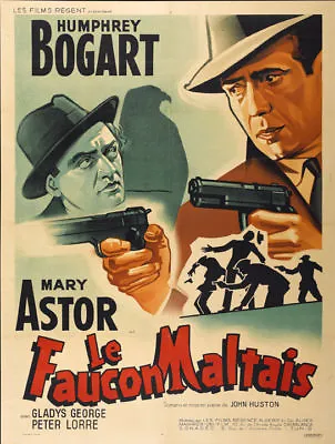 The Maltese Falcon Bogart Vintage Movie Poster Print #4 • $6.49