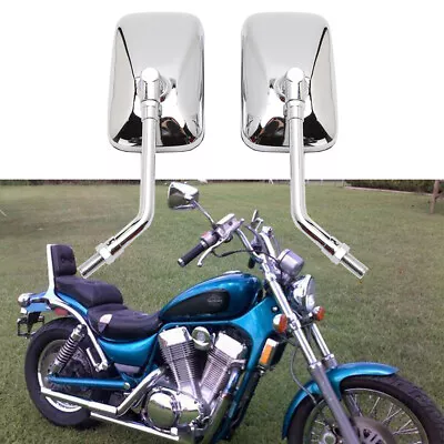 For Suzuki Intruder 800 1400 1800 Chrome Rectangle Motorcycle Rear View Mirrors • $25.88