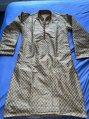 Men's Indian Traditional Kurta Long Kurta Fancy Plain Kurta Pyjama Suit  • £25