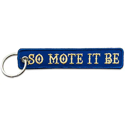 So Mote It Be Masonic Embroidered Key Chain - [Blue & Gold] • $7.99