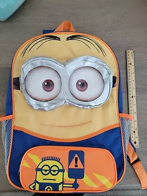 Kids Childs Minion Backpack Despicable Me Character Book Bag 3D..see Pics • $20.99