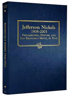 Whitman Classic Blue Coin Album 9116 Jefferson Nickels 1938-2003  Book  5 Cent • $27.63