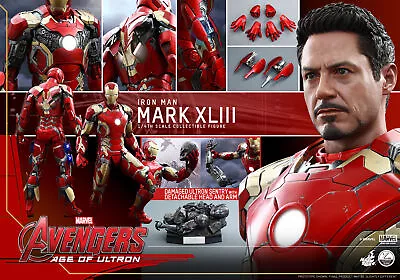 Dpd Express Hot Toys 1/4 Marvel Avengers Qs005 Iron Man Mk43 Mark Xliii Figure • £1075.99