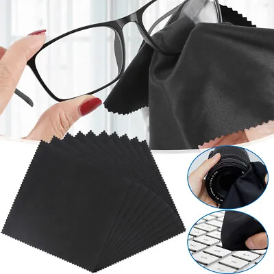10PCS Microfibre Cleaning Cloths For Glasses Lens Camera Phone Screen Tablet PC • £3.79
