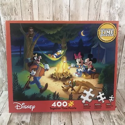 Disney Together Time Puzzle 400 Pieces Camping Mickey Minnie Goofy Multi-Size • $11.99