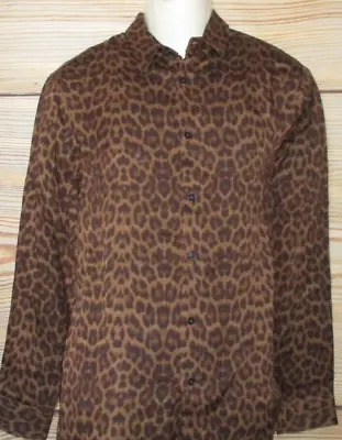 Mens H&m Cheetah Leopard Animal Print Regular Fit Shirt Size M • $39.90