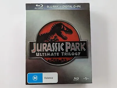 Jurassic Park Ultimate Trilogy 3 Disc Bluray Box Set Lost World | VGC • $19.95