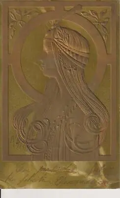 Vintage  Art Nouveau-beautiful Women-nymph-signed-alphonse  Mucha- Old Pc • $350