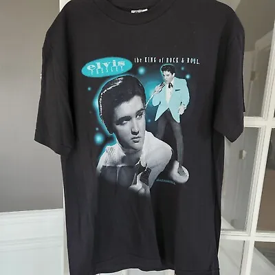 Elvis Presley The King Of Rock & Roll T Shirt Men Size Large L • $18.74