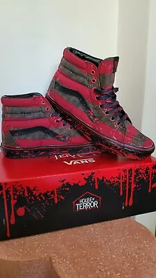 A Nightmare On Elm Street Vans Sk8 Hi Shoes - Like New! - Size US 11  • $299