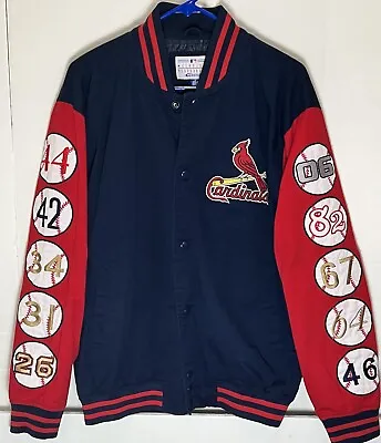 St. Louis Cardinals World Series Champions Jacket Men Size M MLB Varsity Coat • $114.95