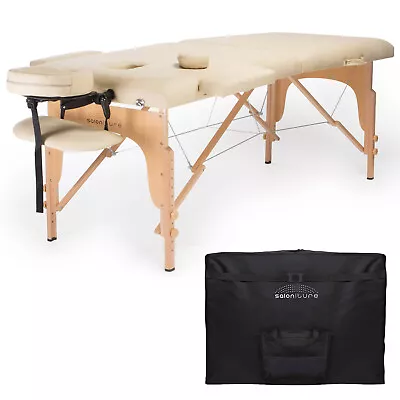 OPEN BOX - Portable Massage Table W Carrying Case - Cream • $80.99