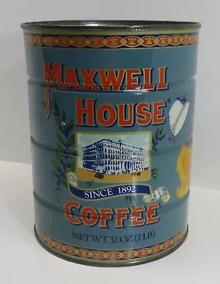 Vintage Maxwell House 2 LB Coffee Can Tin Since 1892 - Empty • $24.96