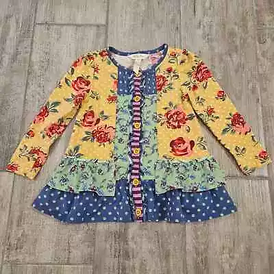 MATILDA JANE Girls Size 2 Choose Your Own Path Setting Sun Tunic Button Ruffle • $26.34