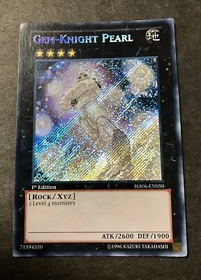 Yu-Gi-Oh! TCG Gem-Knight Pearl XYZ HA06-EN050 1st Edition Secret Rare • $4.99