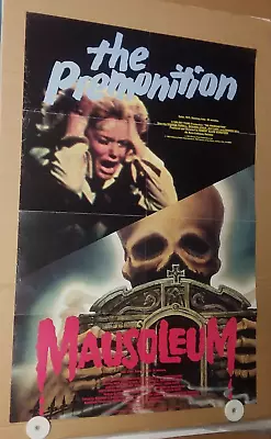 Mausoleum & The Premonition - Orig Embassy Pictures VHS Video Store Movie Poster • $75