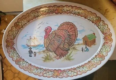 Thanksgiving Brookpark Melamine/Melmac Platter 15x21 Inches GUC • $9.95