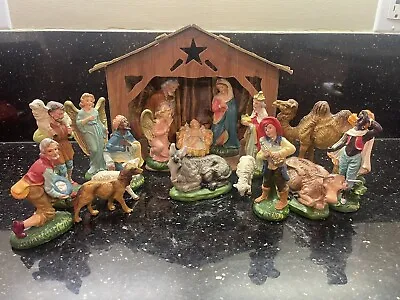 Vintage Nativity Set Sold By Sears Made In Italy Hand Painted • $124.99