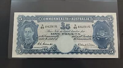 1952 5 Pound Note Australian Coombs Wilson Nice Grade • $255