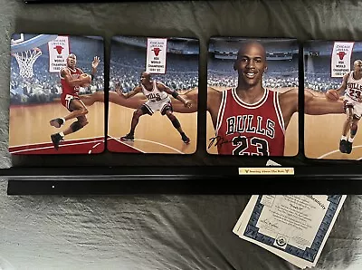 1997 MICHAEL JORDAN “SOARING ABOVE THE REST” 5 PLATE SERIES BRADFORD And Stand • $30