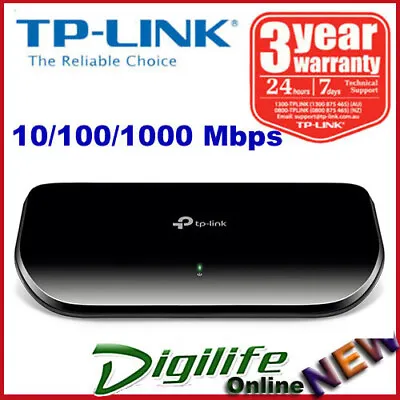 $39.50 • Buy  TP-Link TL-SG1008D 8-Port 10/100/1000Mb Gigabit Ethernet Desktop Switch Hubs 