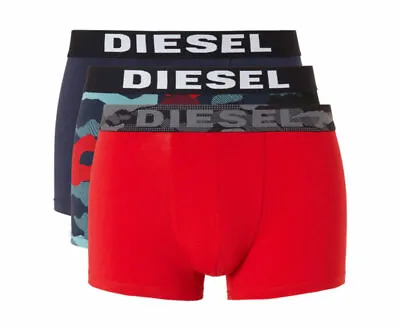 DIESEL SEASONAL EDITION Mens Boxer Cotton 3 Pack Camouflage Underwear Trunks • £24.99