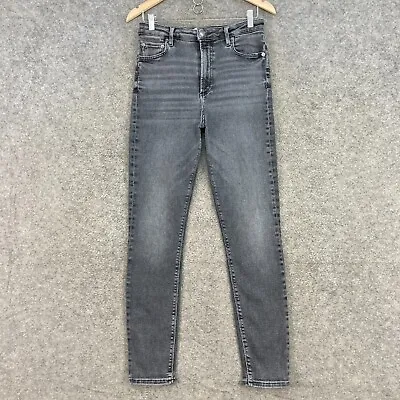 Zara Jeans Womens 8 Skinny High Rise Black Faded Denim Stretch 35101 • $15.96