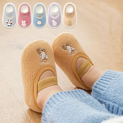 Baby Girls Anti-slip Floor Socks Thicken Warm Boys Kids Children Shoes 0-3 Years • £5.60