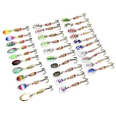$14.99 • Buy 30 PCS Spinner Bait, Rooster Tail, Trout, Bass Metal Lure, Crappie, Panfish Lure