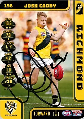 $19.99 • Buy ✺Signed✺ 2017 RICHMOND TIGERS AFL Premiers Card JOSH CADDY