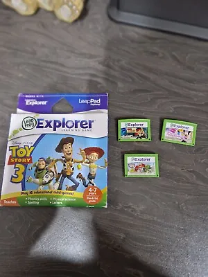 4 X Leapfrog Explorer Game Cartridges Toy Story 3 Minnie Mouse Transformers Jake • £19.95