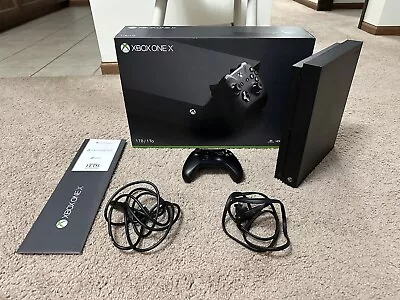 Xbox One X 1TB - Black - All Original Packaging - All Cords Included • $224.99