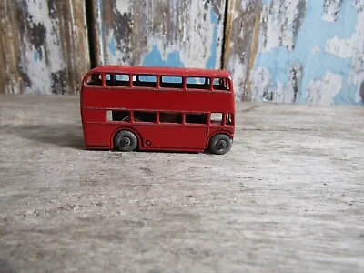 Vintage Lesney Matchbox Early Red London Bus - Good Playworn Condition • £10