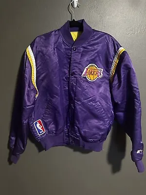 Vintage 90 Los Angeles Lakers Starter Jacket NBA XL • $99.99