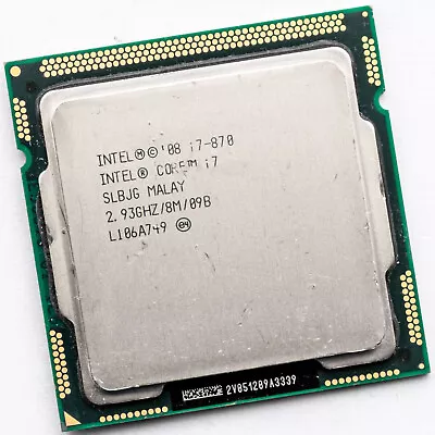 Intel Core I7-870 SLBJG 2.93GHz LGA1156 Quad Core Processor Grade C • $17