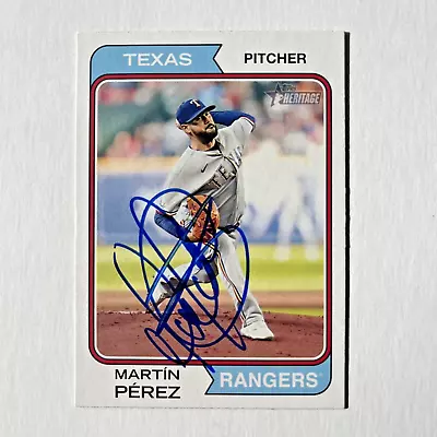 2023 Topps Heritage #298 Martin Perez Autographed Signed Baseball Card • $13.99