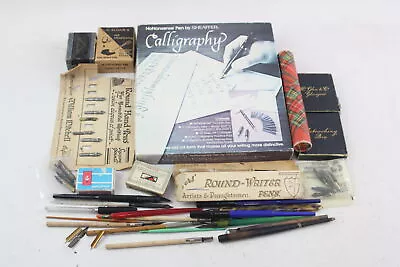 £1.20 • Buy Dipping Nibs/ Calligraphy Pens W/ Assorted Nibs Inc Parker Etc X25