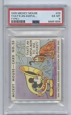 1935 Mickey Mouse #23 Thats An Awful Blow Type 1 PSA 6 • $51