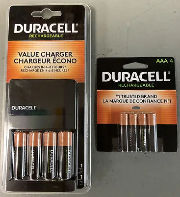 Duracell Ion Speed 1000 Value Battery Charger + 4 AA Rechargeable Batteries • $22.99