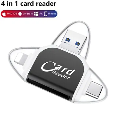 Multi-Port 4 In1 Universal Card Reader Memory Card Reader Multiport Adapter • $12.98