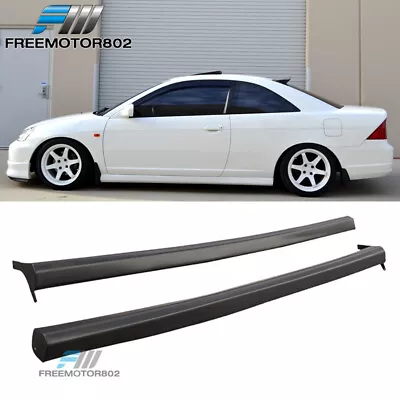 Fits 01 02 03 04 05 Honda Civic RS-Style Side Skirts Skirt PU • $94.99