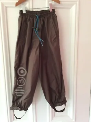 Minymo Girls Or Boys Brown Splash Pants Waterproof Trousers Rainwear Puddles • £6