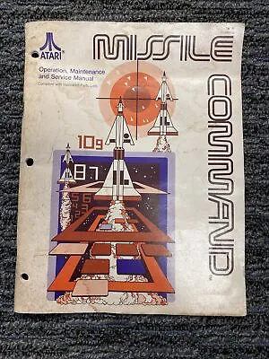 3rd Printing MISSILE COMMAND ATARI Arcade Video Game Owners Manual • $20