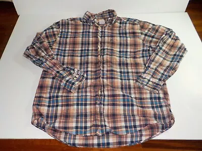 Brooks Brothers 346 Shirt Button Up Multicolor Madras Plaid Mens M • $17.99