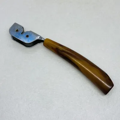Vintage Double Wheel Knife Sharpener Bakelite Handle 7” Unique Gadget O • $34.22