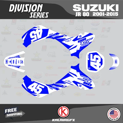 $144.77 • Buy Graphics Kit For SUZUKI JR80 (2001-2015) JR 80  DIVISION-blue-shift
