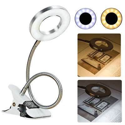 Flexible USB Clamp Clip On LED Light Craft/Reading Table Desk Bedside Lamp New • £12.99