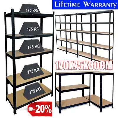 Garage Heavy Duty Storage Unit Shelving Shelf Adjustable Shelves Organizer Rack • $59.23